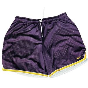 Nike Reversible Mesh Basketball Shorts Purple Gold Lakers Colorway Womens M Y2K
